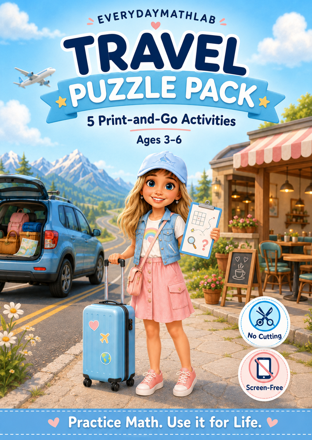 Travel Puzzle Pack printable activity cover